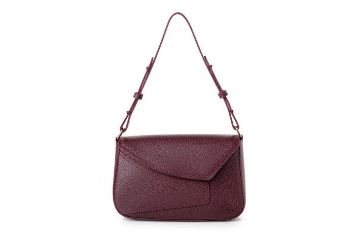 Lucky Bees 1273 Bolso Claret Red de Cuero de Polivinilo Elegante para Mujer